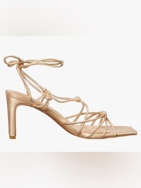 Chinese Laundry Metallic Gold Lace-Up Strappy Sandal